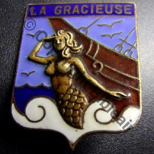 GRACIEUSE  AVISO DRAGUEUR LA GRACIEUSE 1940.58  SM Bol allonge Dos lisse irreg  Src.patarcadius 10Eur02.23 